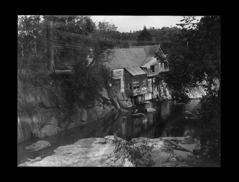 Power Station in Wadham NY from 4x5 Dry Plate Negative